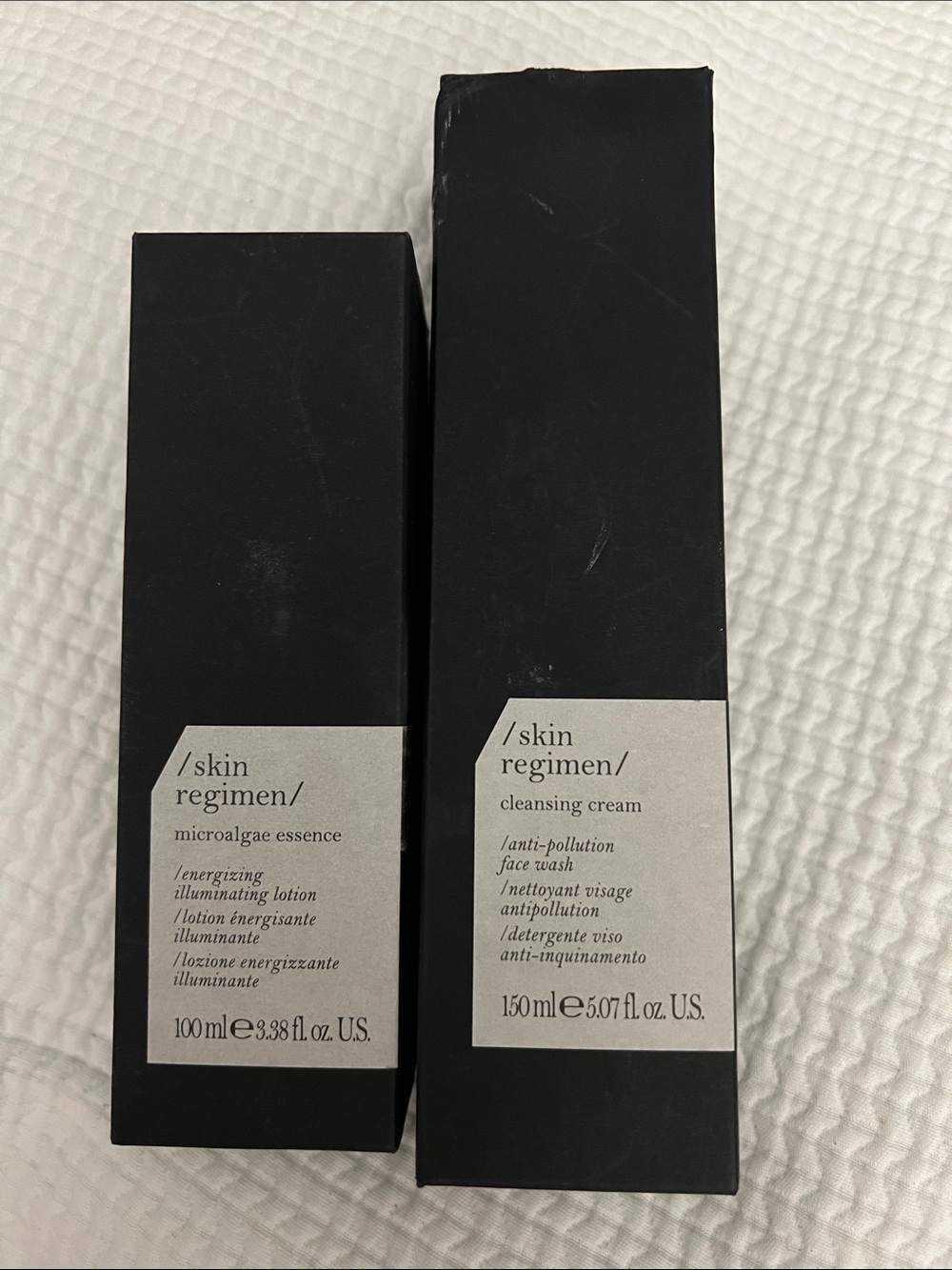 Cleansing Cream & Microalgae Essence Set - Black